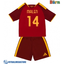 Fotballdrakt Barn AS Roma Donyell Malen #14 Hjemmedraktsett 2026-27 Kortermet (+ Korte bukser)